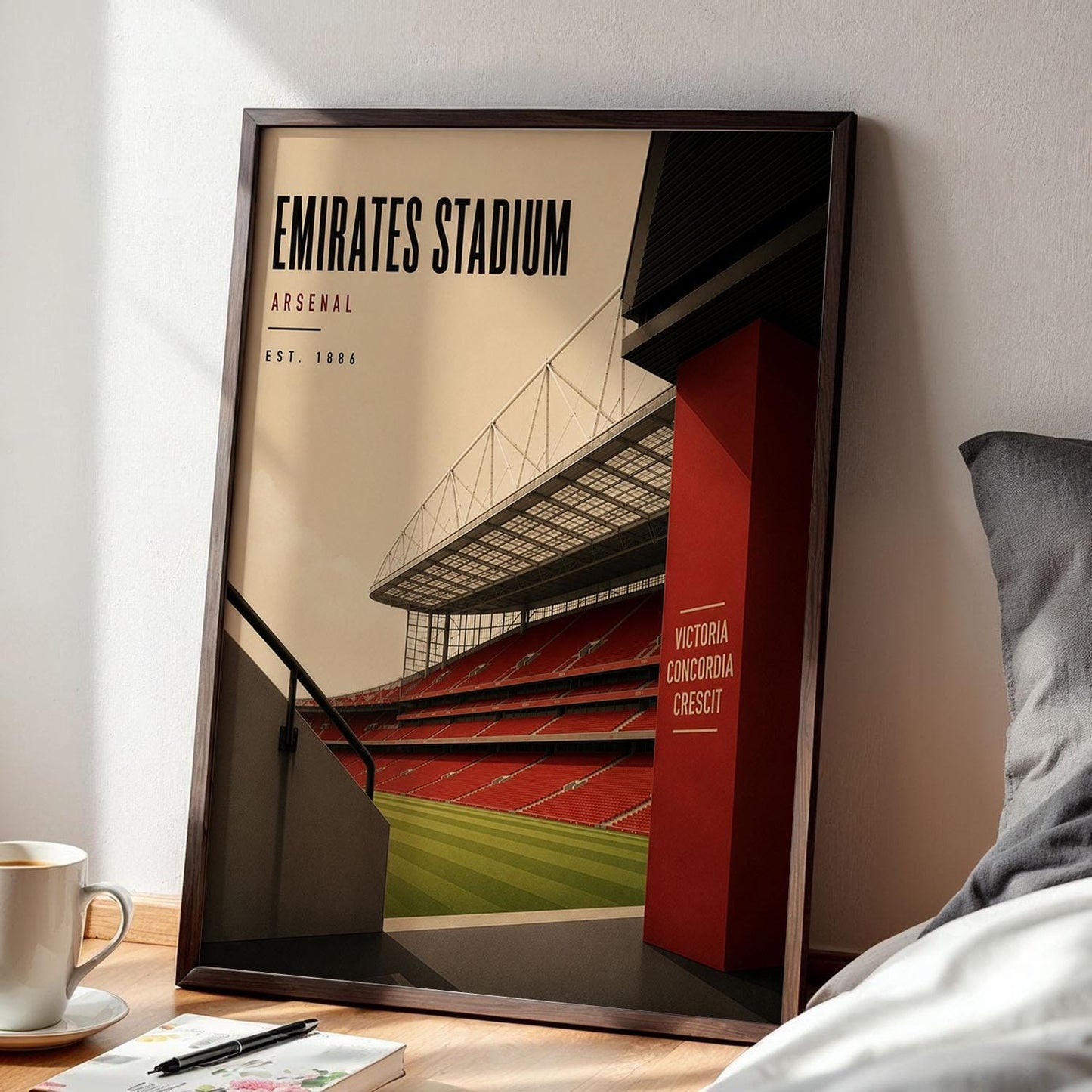 Arsenal Football Stadium Poster, Arsenal Gift, A4 or A3