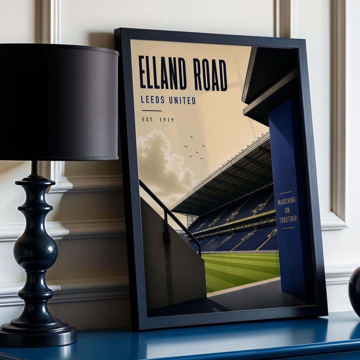 Leeds Football Stadium Poster, Football Stadium Print, A4 or A3