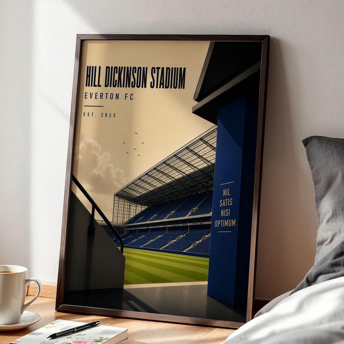 Everton Football Stadium Poster, Everton Fan Gift, A4 or A3