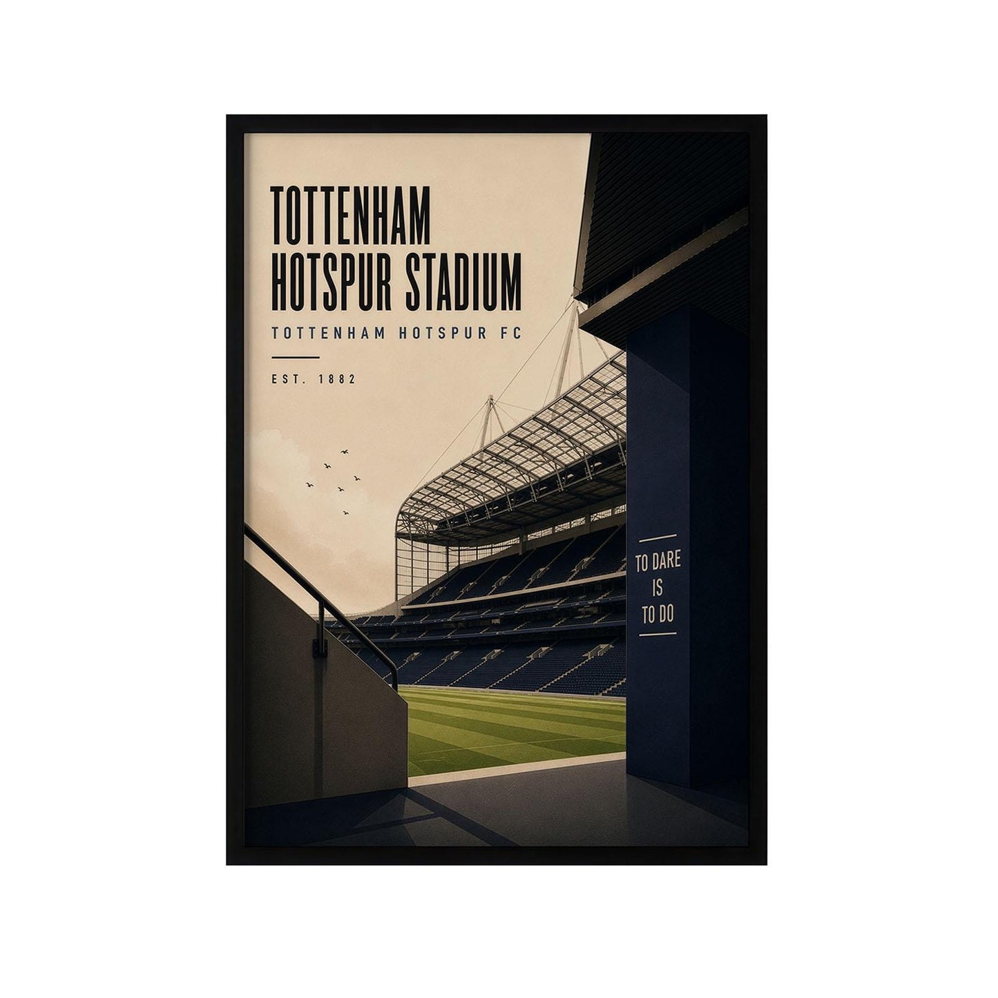 Tottenham Football Stadium Poster, Tottenham Fan Gift, A4 or A3