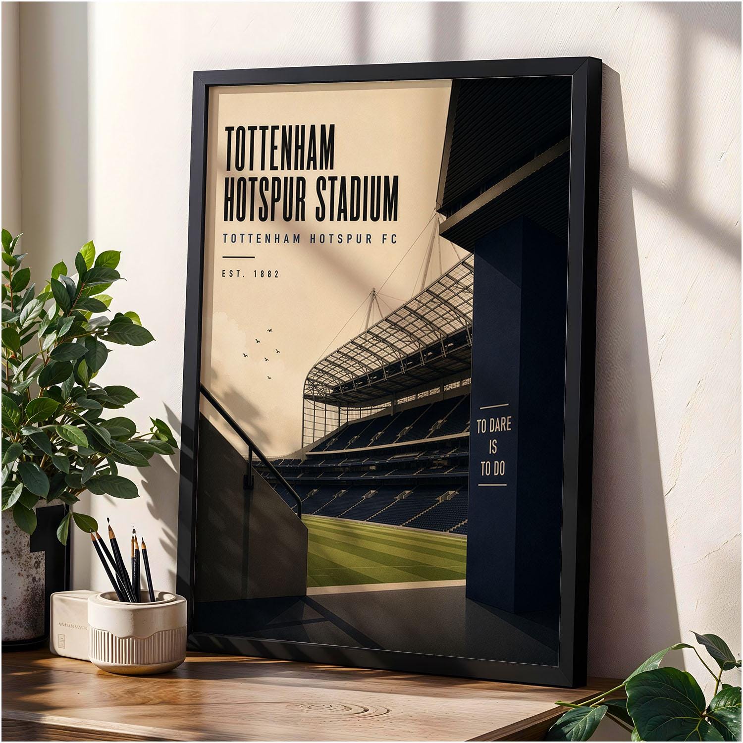 Tottenham Football Stadium Poster, Tottenham Fan Gift, A4 or A3