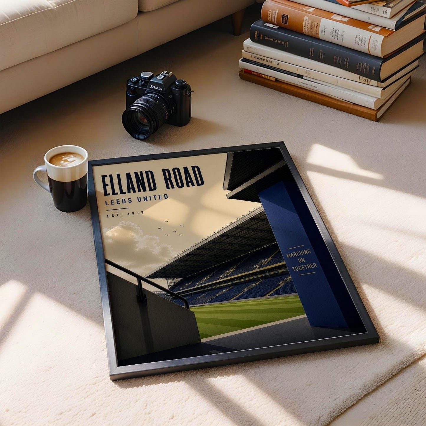 Leeds Football Stadium Poster, Football Stadium Print, A4 or A3