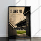 Newcastle Football Stadium Poster, Football Wall Art, A4 or A3