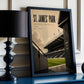 Newcastle Football Stadium Poster, Football Wall Art, A4 or A3