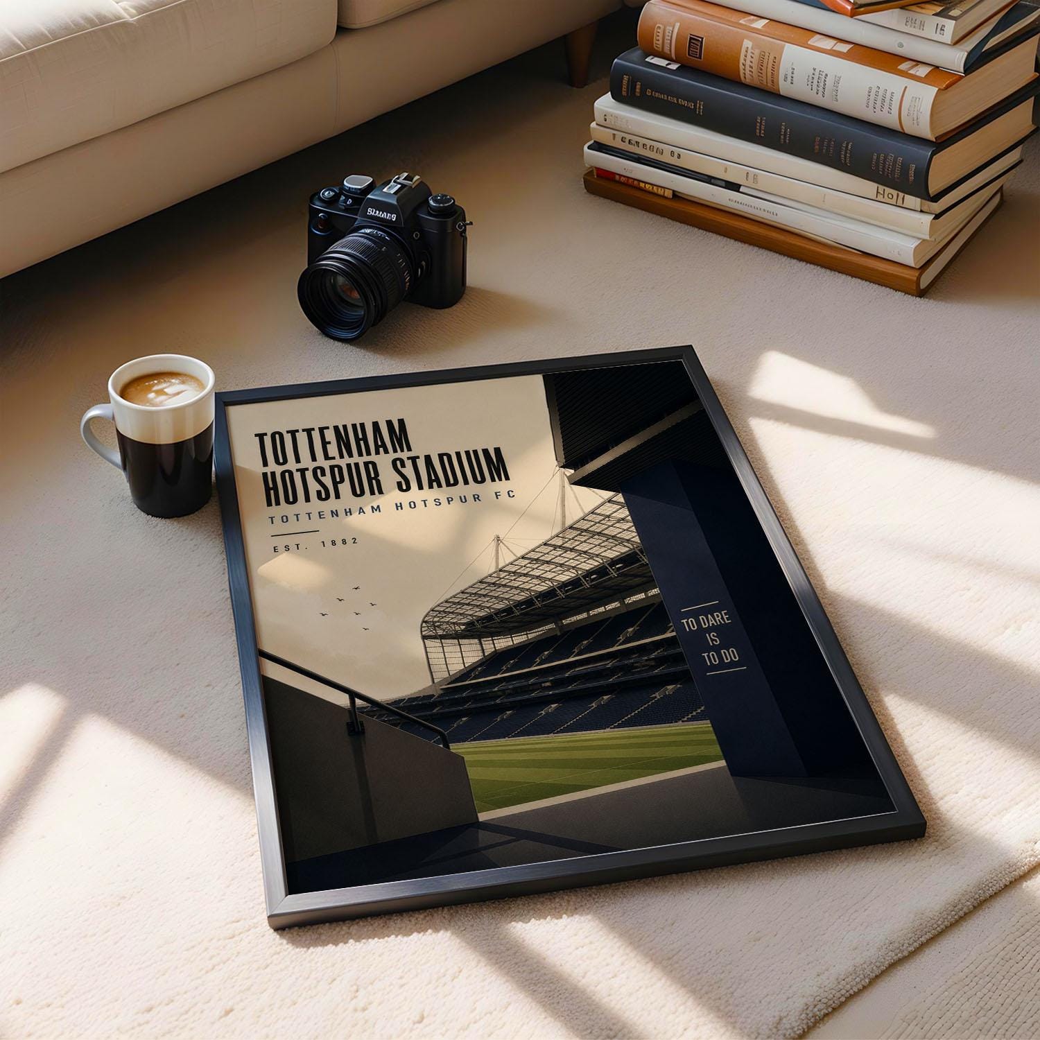 Tottenham Football Stadium Poster, Tottenham Fan Gift, A4 or A3