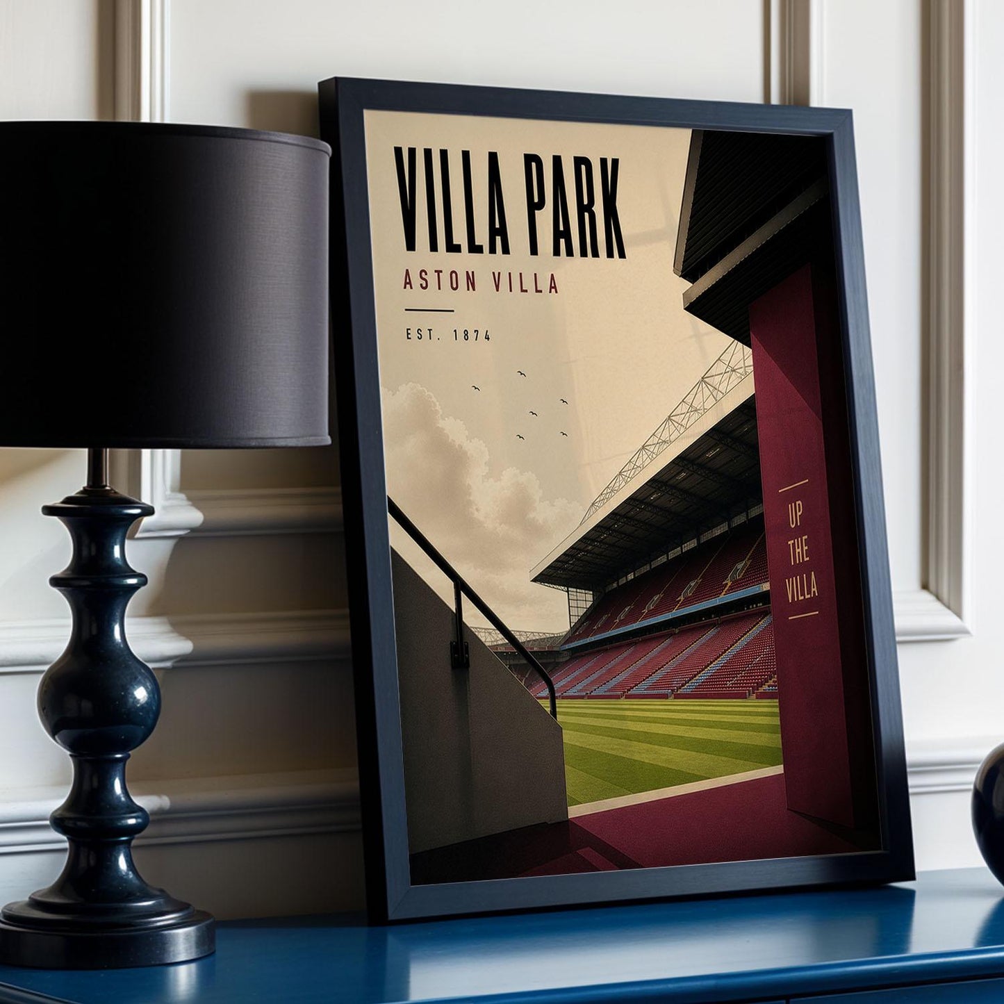 Aston Villa Stadium Poster, Aston Villa Gift, A4 or A3