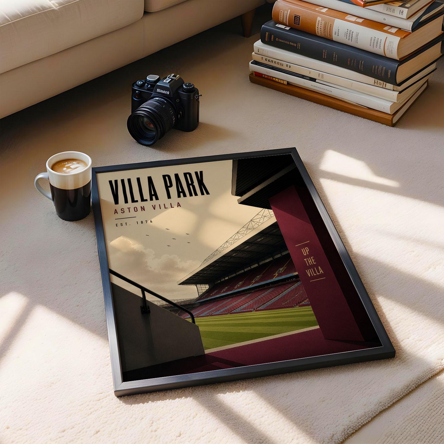 Aston Villa Stadium Poster, Aston Villa Gift, A4 or A3