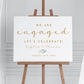 White Engagement Party Sign