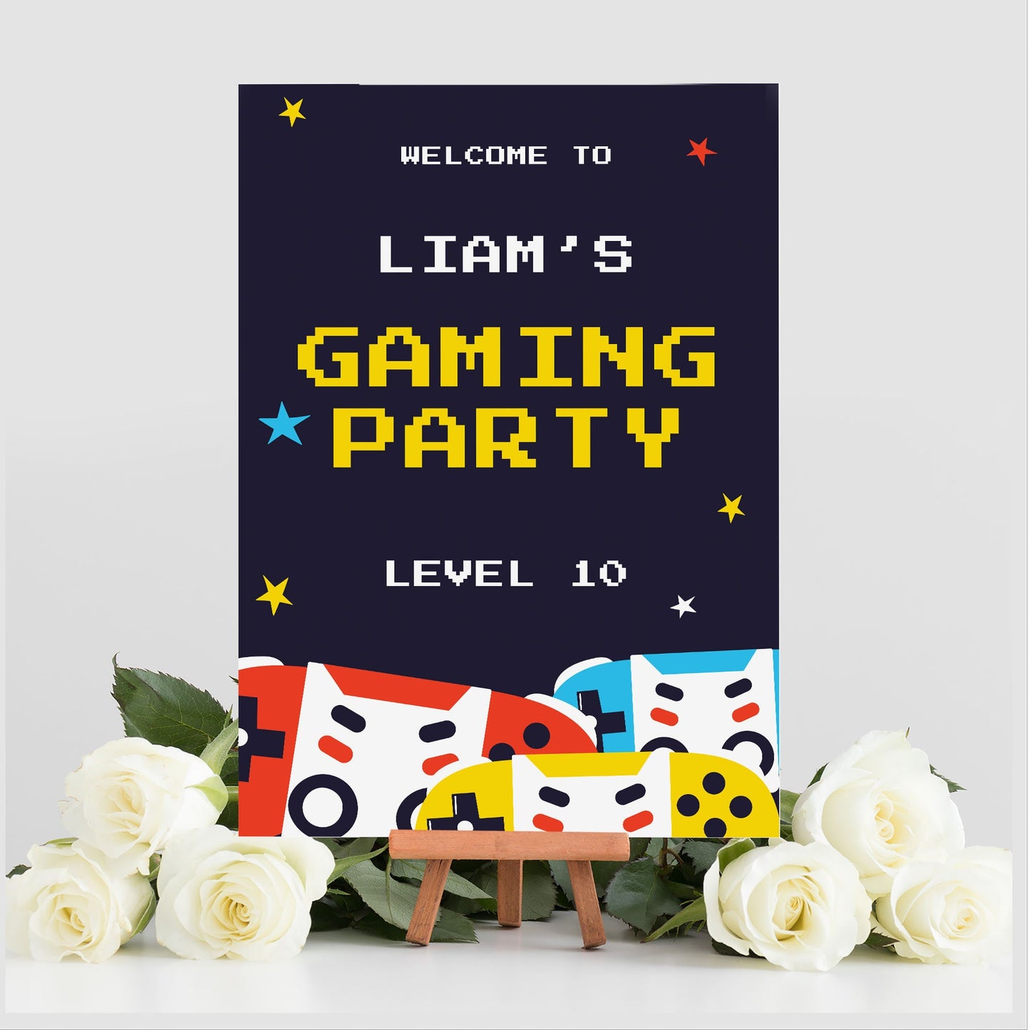 Gaming Birthday Party Selfie Frame and Gaming Party Sign