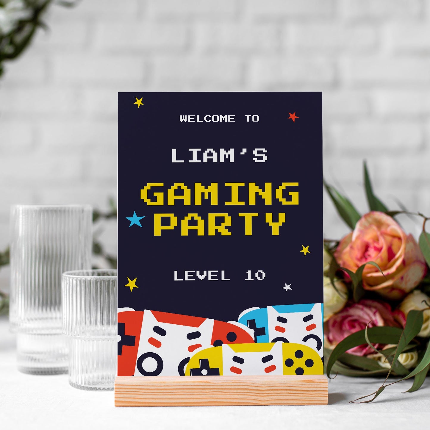 Gaming Birthday Party Selfie Frame and Gaming Party Sign