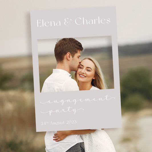 Personalised Engagement Party Selfie Frame and Party Sign