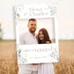 Blue Wild Flowers Engagement Party Selfie Frame and Party Sign