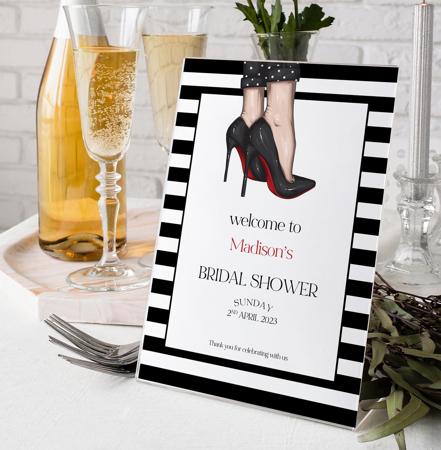 Louboutins Bridal Shower / Hen Party Selfie Frame