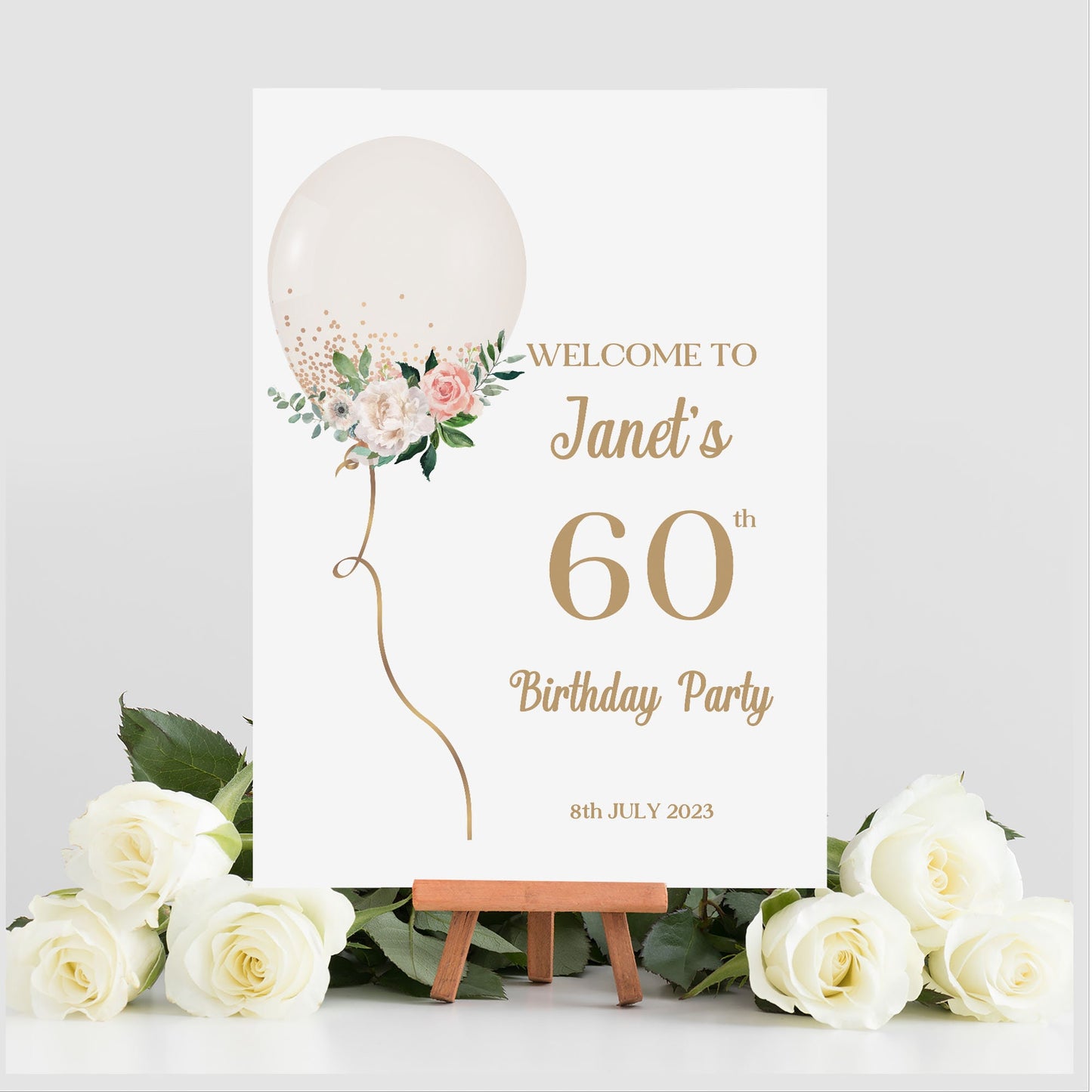 60th Birthday Photobooth Frame and Party Sign