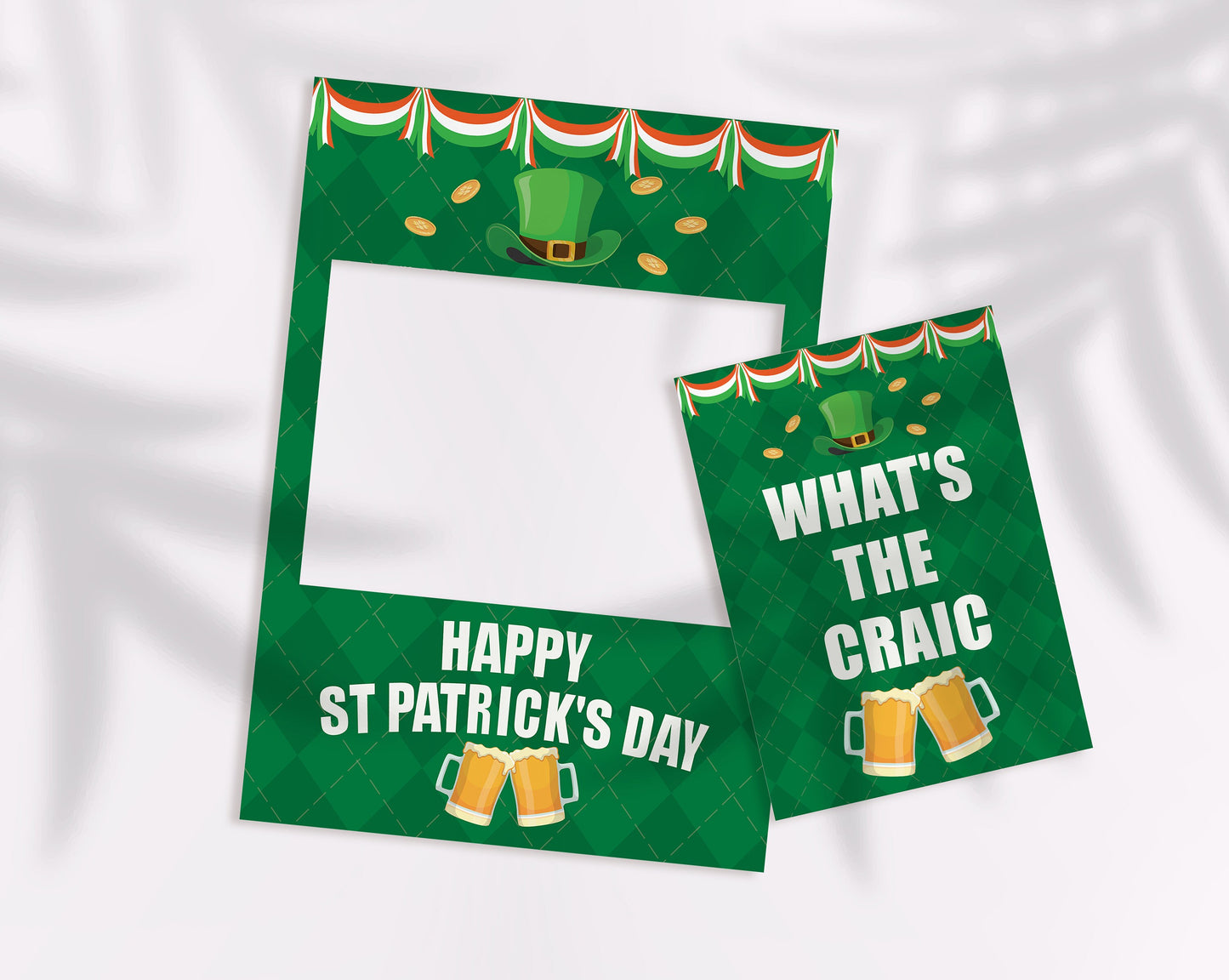 St. Patrick's Day Selfie Frame and Party Sign