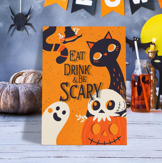 Black Cat Halloween Sign