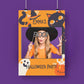 Black Cat Halloween Party Selfie Frame and Matching Sign