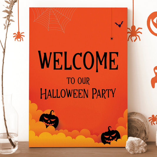 Pumpkin Halloween Party Sign