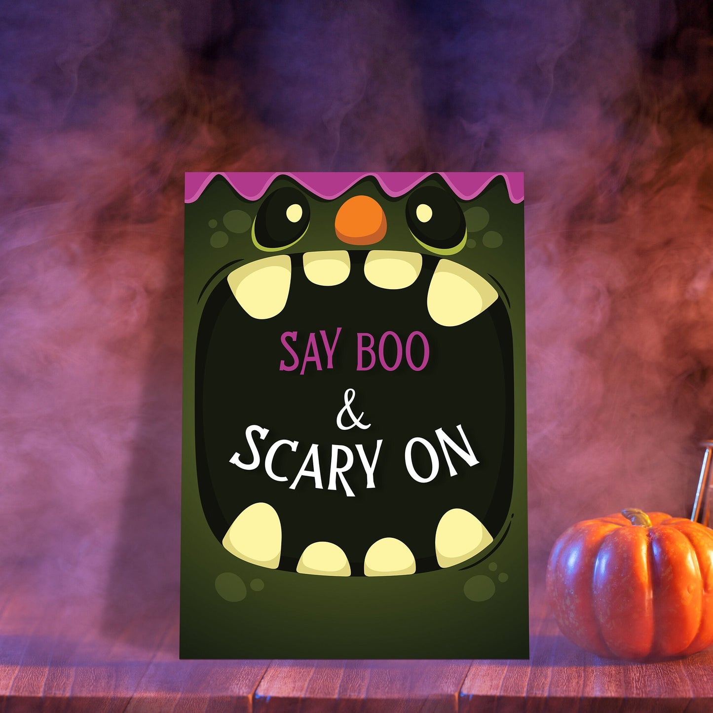 Goblin Halloween Party Sign