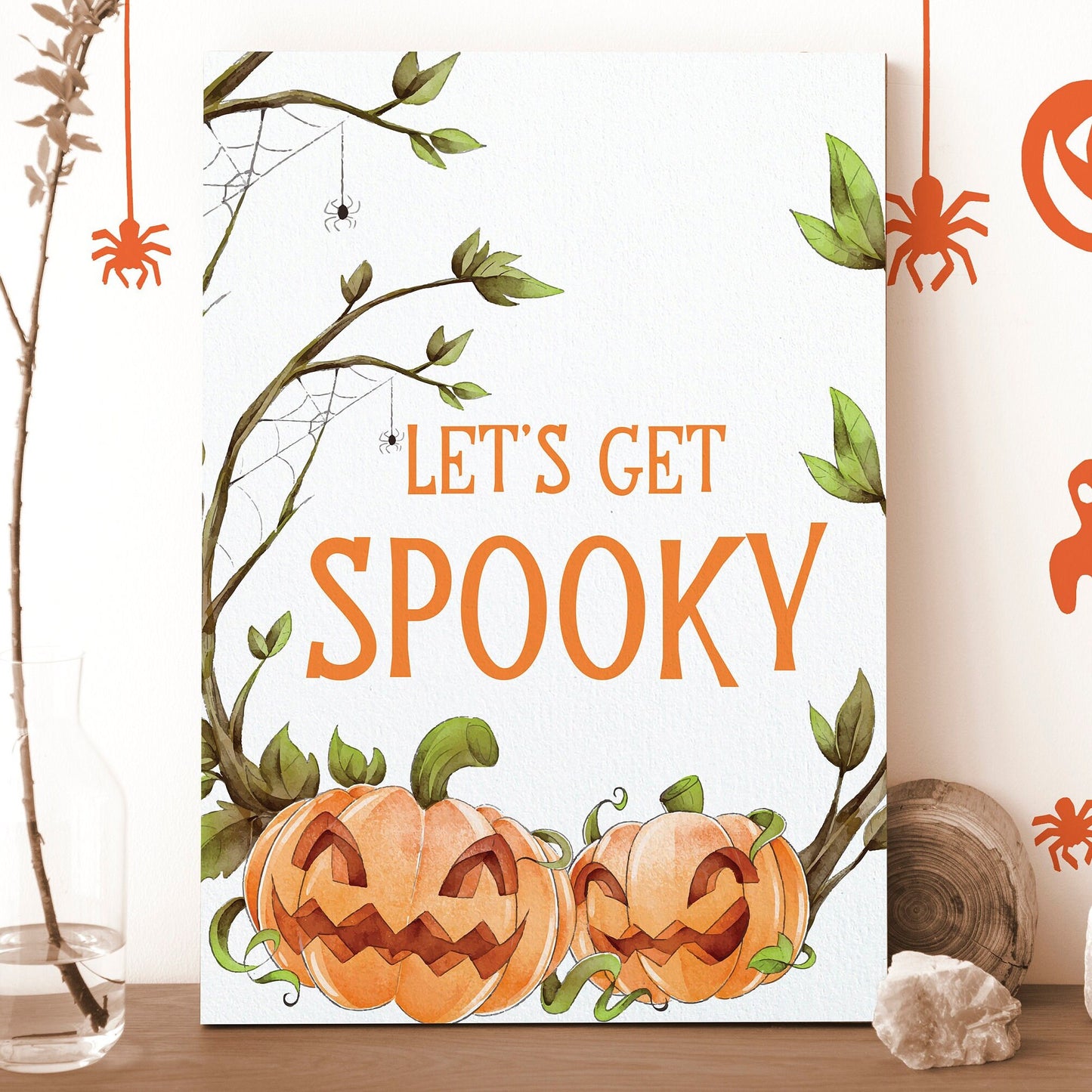 Pumpkin Halloween Party Sign, Any Text