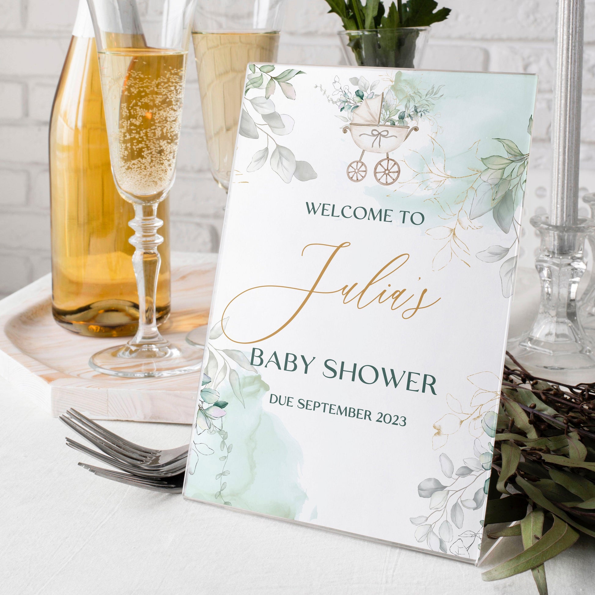 Eucalyptus Baby Shower Sign - Smart Party Shop