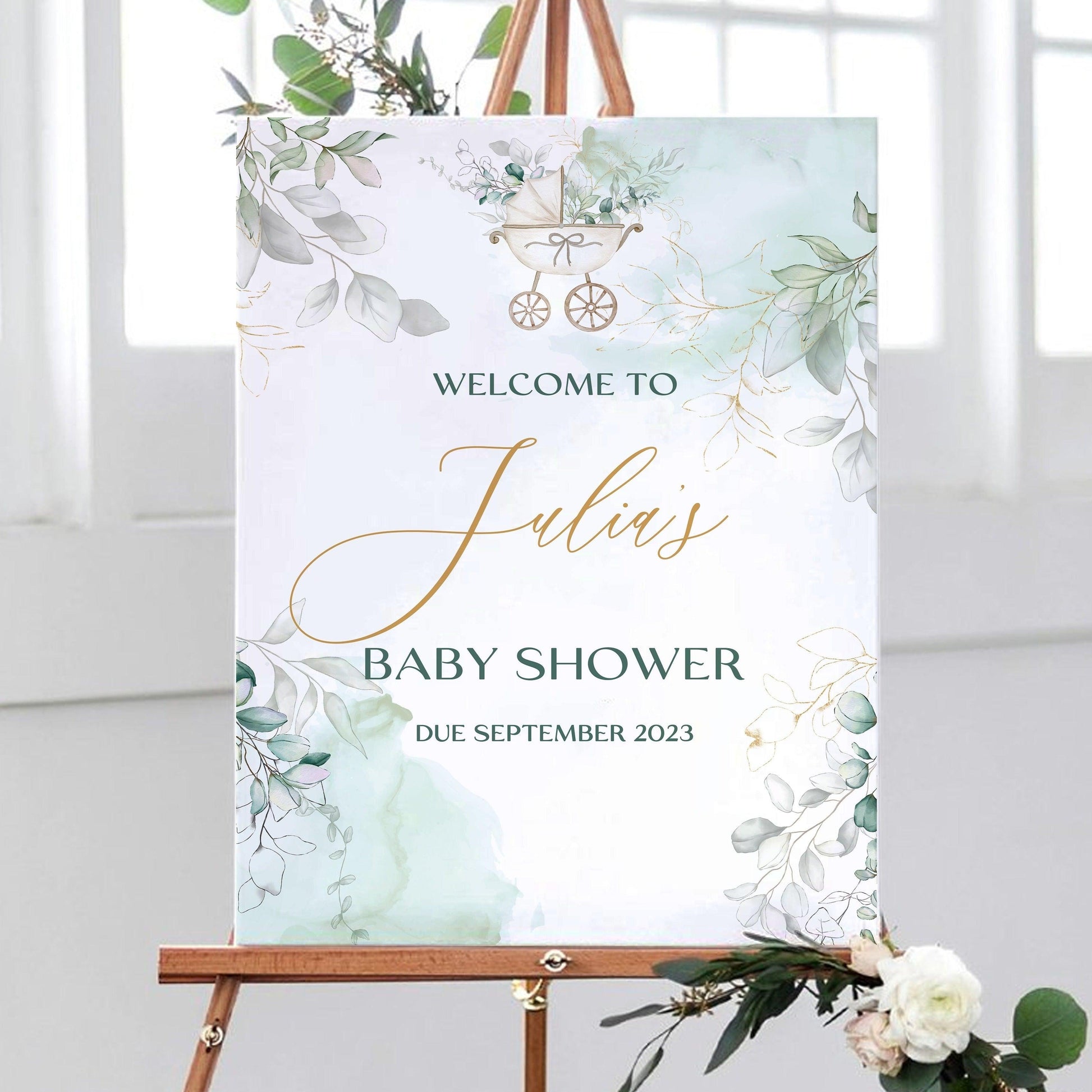 Eucalyptus Baby Shower Sign - Smart Party Shop