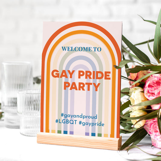 Gay Pride Party Sign And Photo Booth Frame