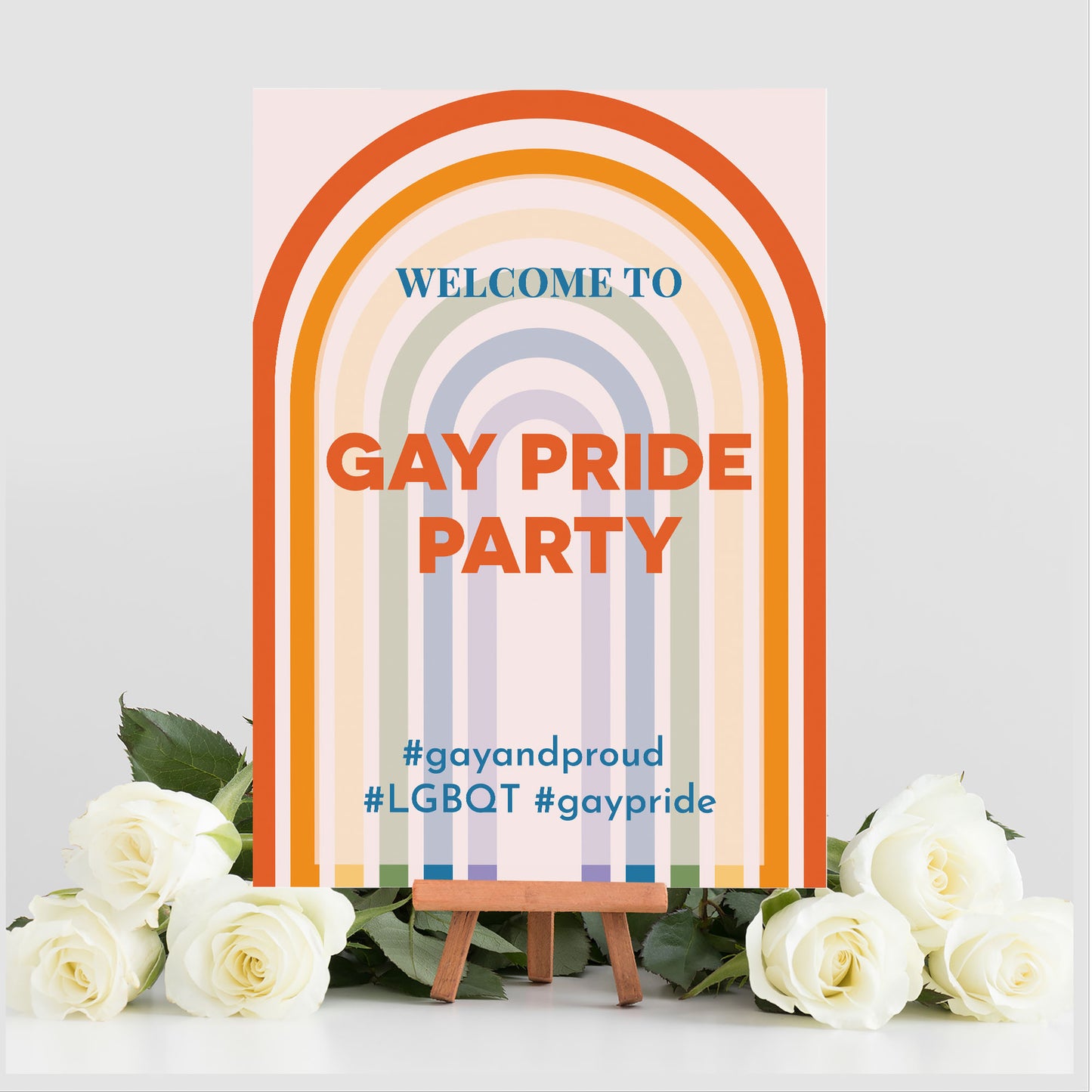 Gay Pride Party Sign And Photo Booth Frame