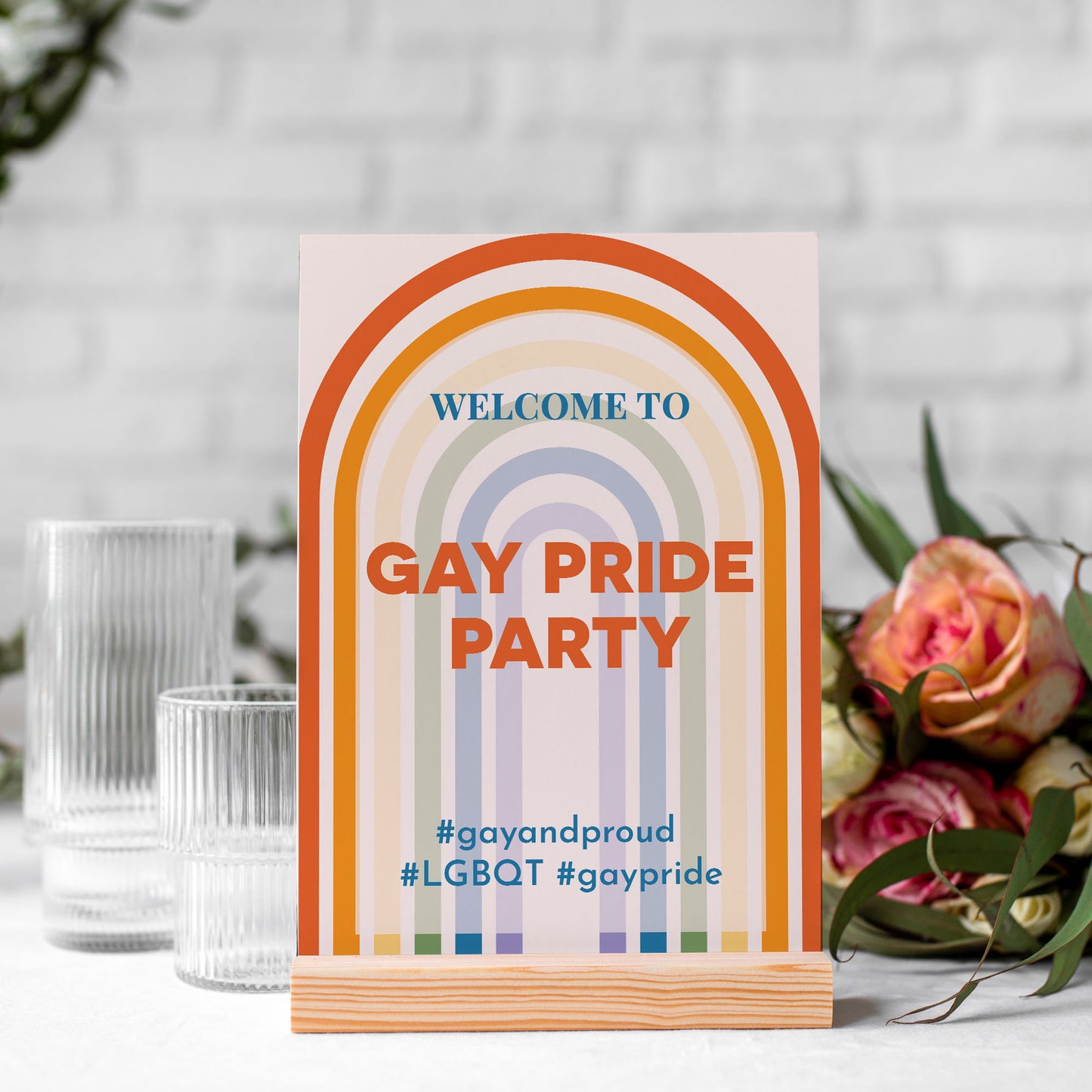 Gay Pride Party Sign And Photo Booth Frame