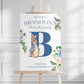 Initial Peter Rabbit Christening Welcome Sign