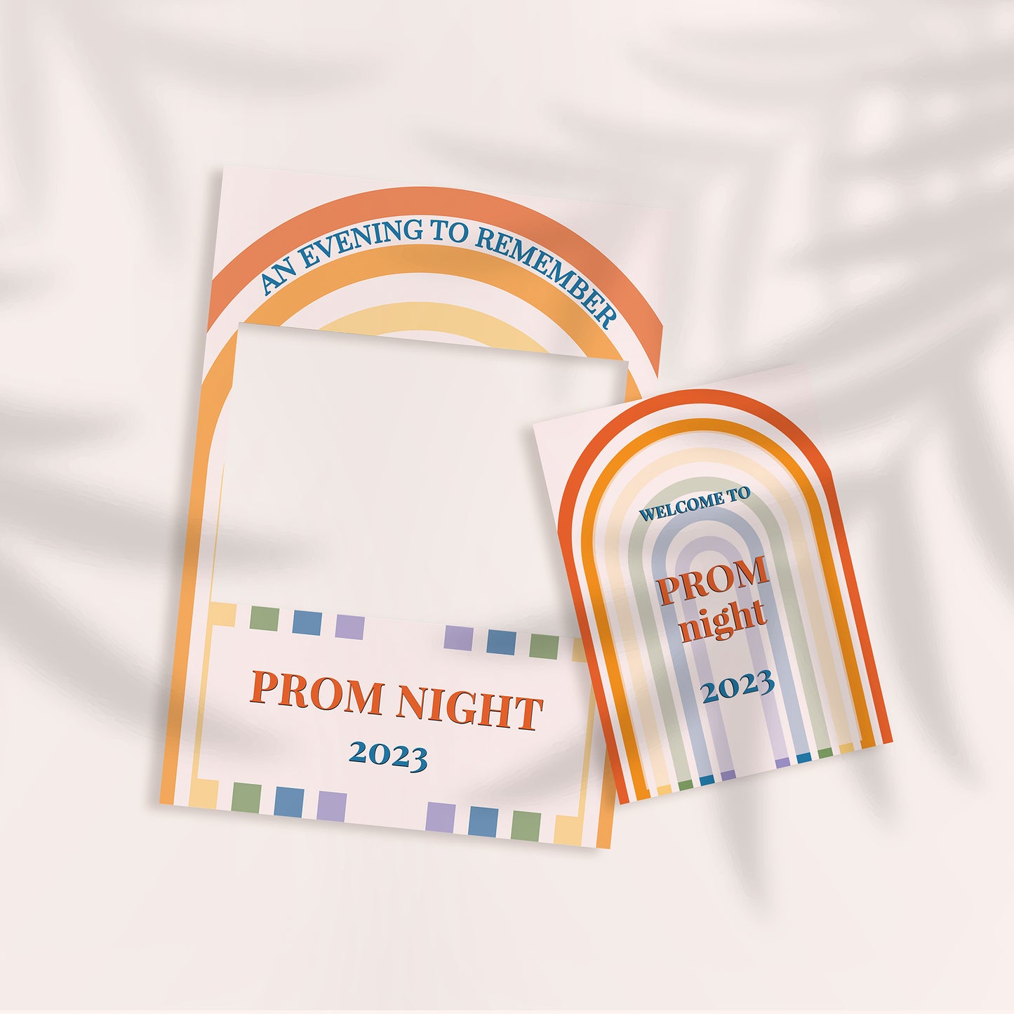 Rainbow Prom Party or Graduation Selfie Frame and Sign