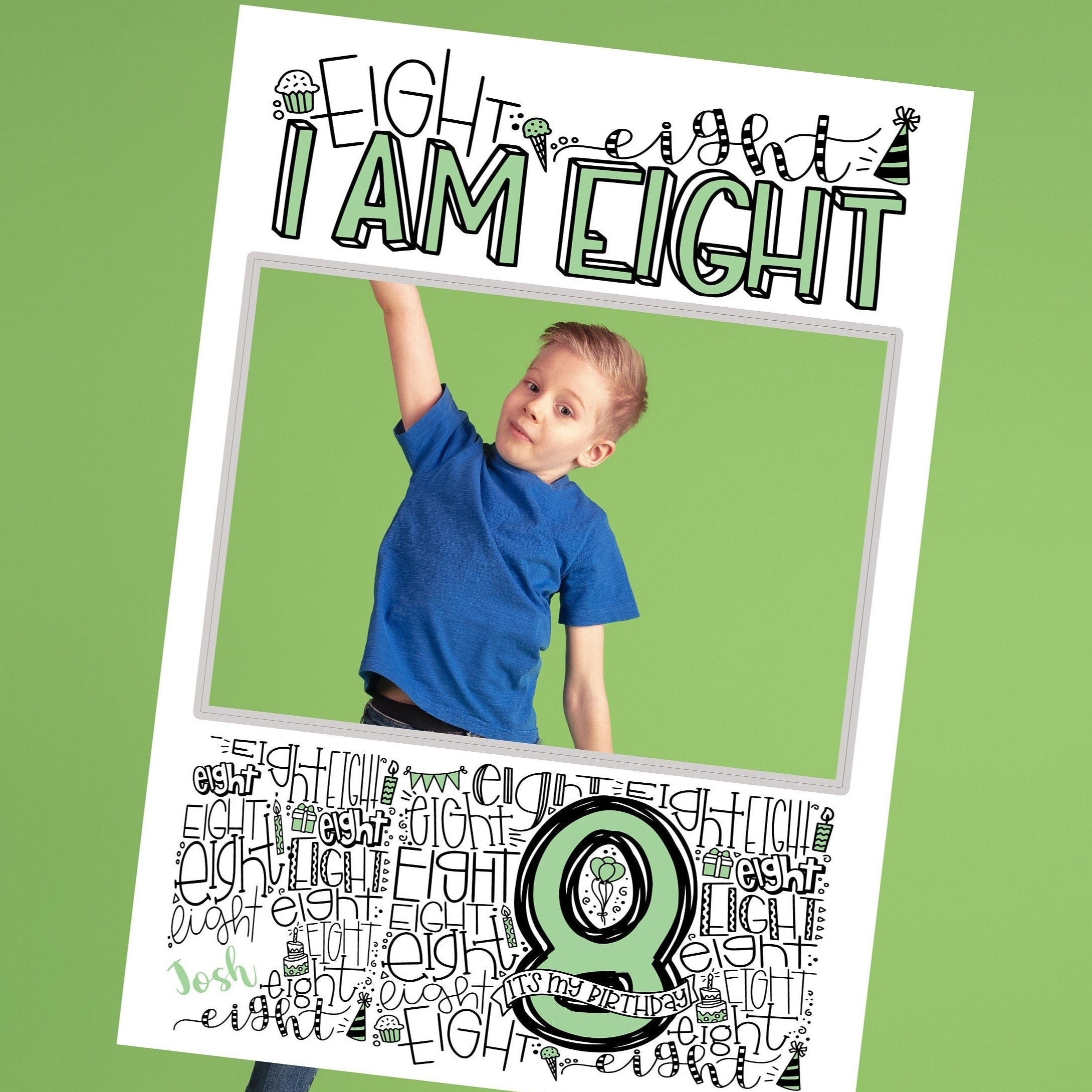 8th Birthday Photobooth Frame Smart Party Shop