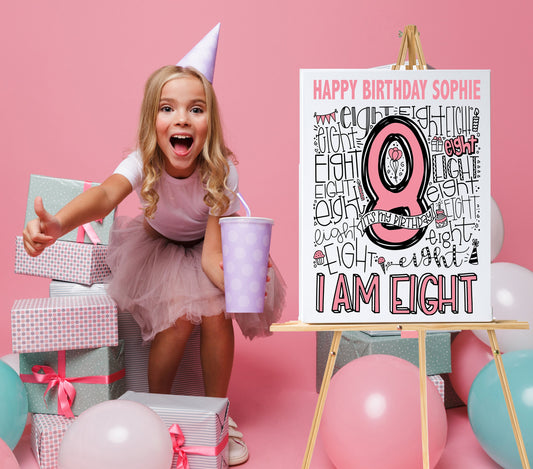 8th Birthday Sign