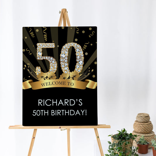 50th Birthday Party Sign