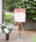 Pink Floral Welcome Sign