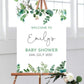 Baby Shower Sign, Eucalyptus Welcome Sign