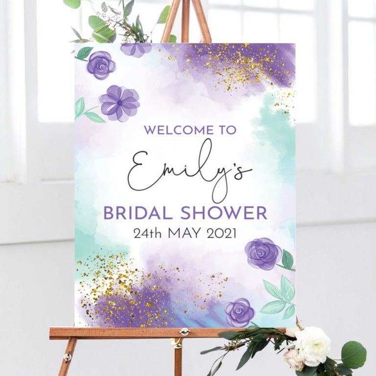 Purple Bridal Shower Sign