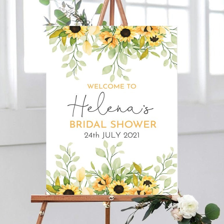 Sunflower Bridal Shower Welcome Sign