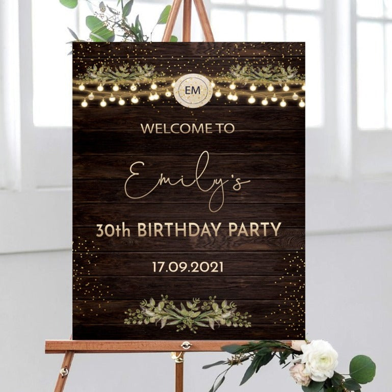 Rustic Birthday Sign