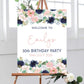 NAVY BLUSH Birthday Birthday Sign