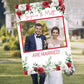 Red and Green Floral Wedding Photobooth Frame