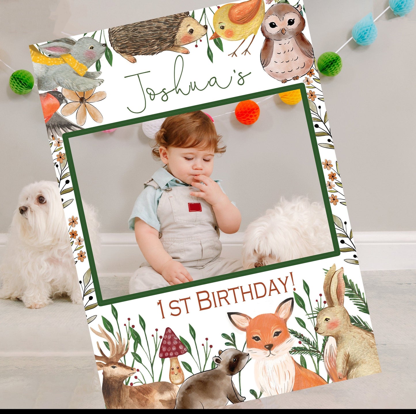 Woodland Birthday Party Selfie Frame