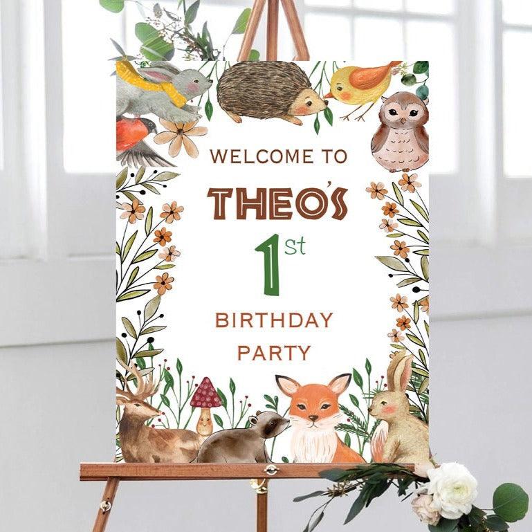 Woodland Birthday Party Sign - Smart Party Shop