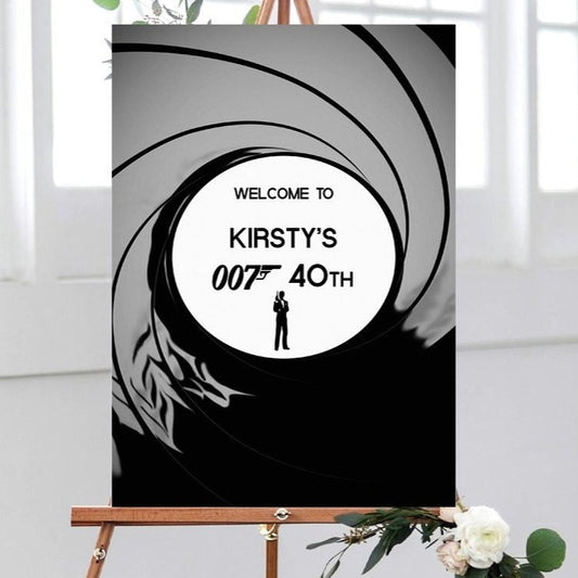 James Bond Party Sign