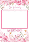 Princess Swan Girl's 1st Birthday Party Selfie Frame - Smart Party Shop