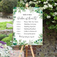 Greenery Wedding Order of Events