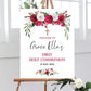 First Holy Communion Welcome Sign Pink Roses