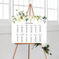 White Rose Wedding Seating Plan Sign