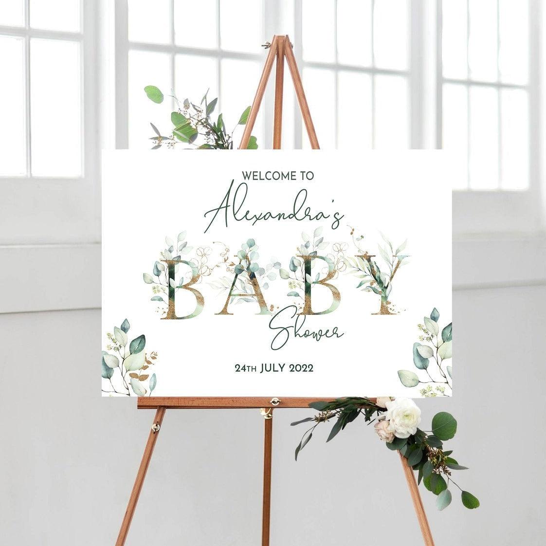 Eucalyptus Baby Shower Sign - Smart Party Shop