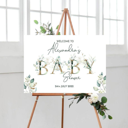 Eucalyptus Baby Shower Sign - Smart Party Shop